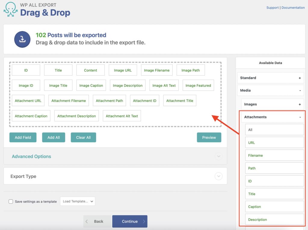 Export WordPress Posts with Images Media Attachments Data